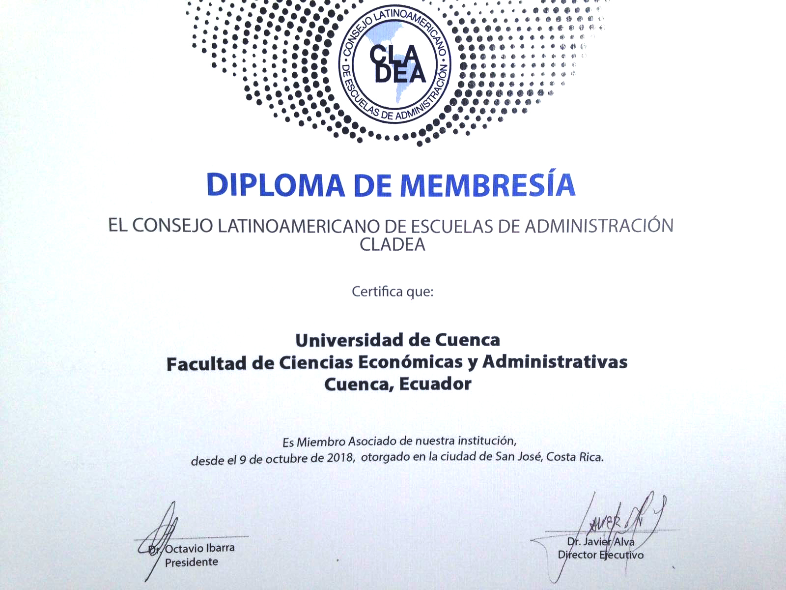 DIPLOMA CLADEA